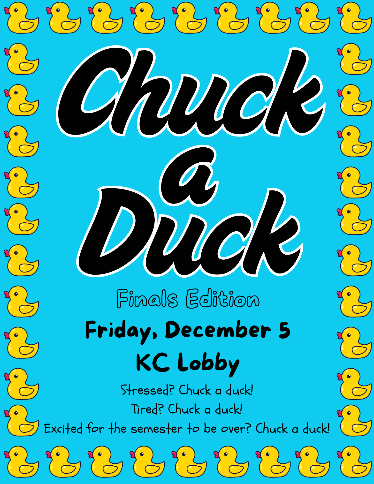 chuck a duck finals flyer